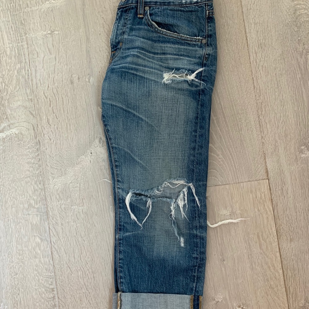 Adriano Goldschimied cropped ex boyfriend jeans